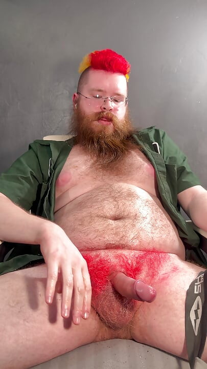 Enjoying some slicked up cock stroking