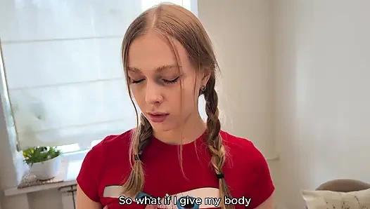 THE STEP-FATHER FUCKED HIS STEP-DAUGHTER FOR HER MISTAKE - SHE'LL HAVE TO WORK IT OFF WITH HER PUSSY