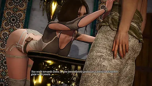 Blonde Slut Lies Back on Table, Takes Massive Cock Down Her Throat