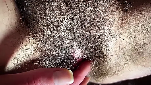 Heiße Stiefmutter Spielt Mit Ihrem Schmutzigen Und Haarigen Nahbild