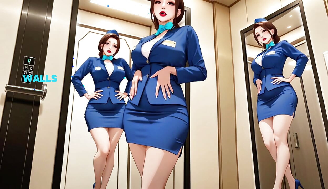 Elevator Fantasy - garota sexy do elevador fodida duro por convidado (ai Hentai)
