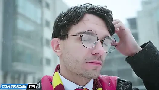 Hermione granger rolünde Selina Bentz, Harry Potter'a uzun sert yarağı için yalvarıyor - harry potter porno cosplay parodi
