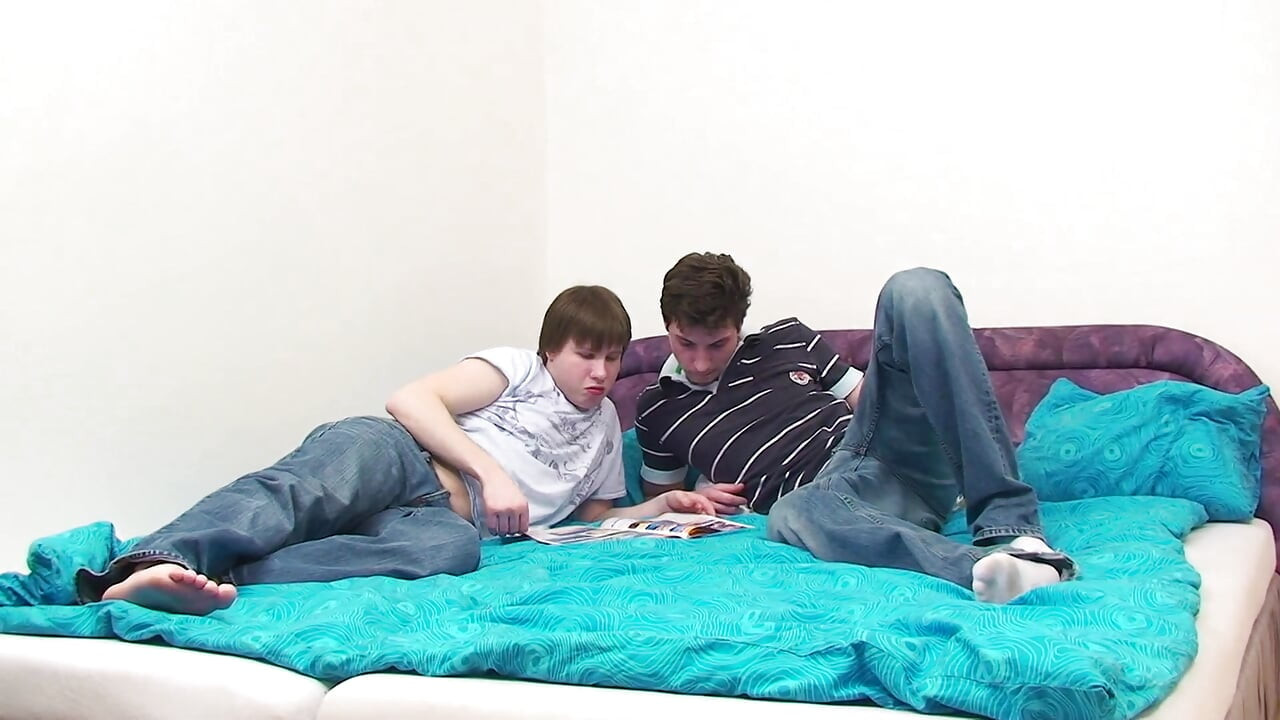 Teenage gay couple fucking passionately