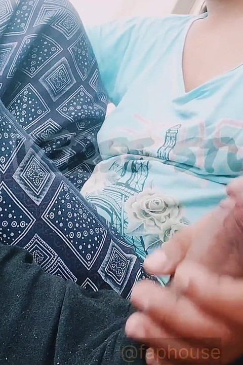 Desi Bhabhi's wild handjob with hot hands & boobs fully exposed, you will lose control as soon as you see them!