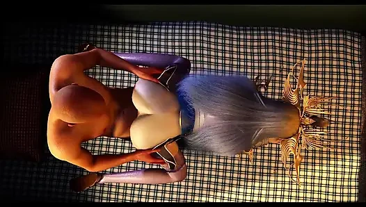 Göttin des Glow und Gigabytes - 3D-Animation Hentai