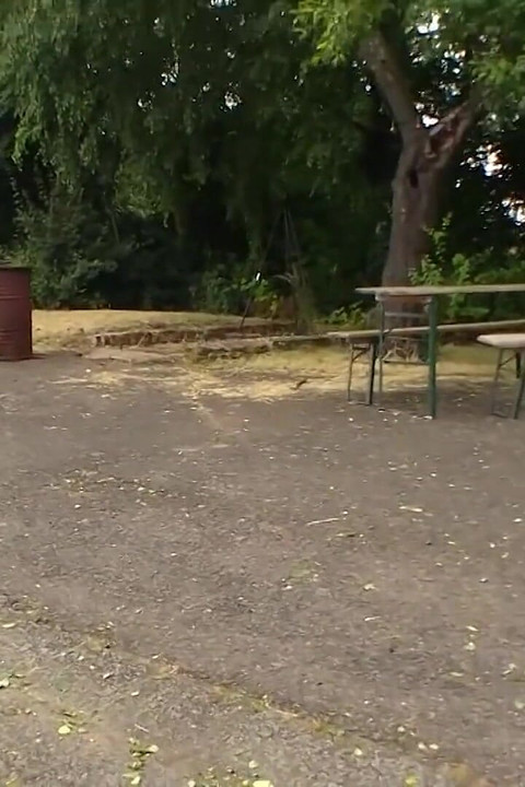 Horny 20 Year Old German Babe Gets Fucked Outdoors by a Stranger