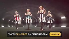 Mmd R-18 anime lányok szexi táncos klipje 311