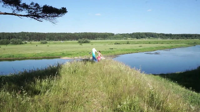 An open meadow on the Volga river