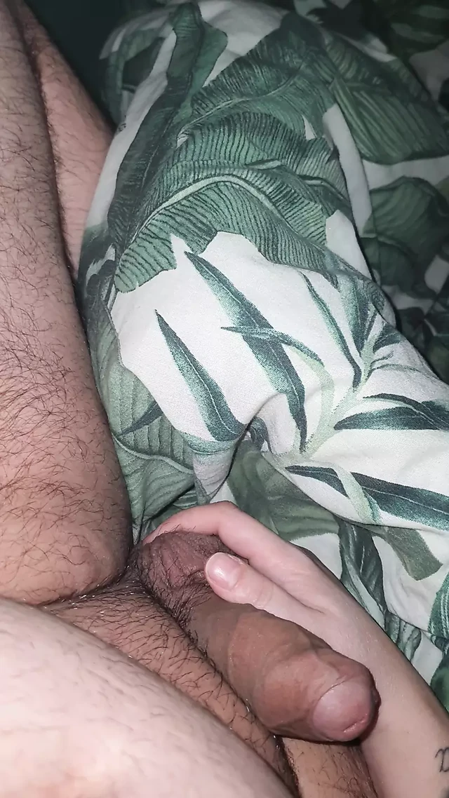 Step mom gets step son dick in her hand