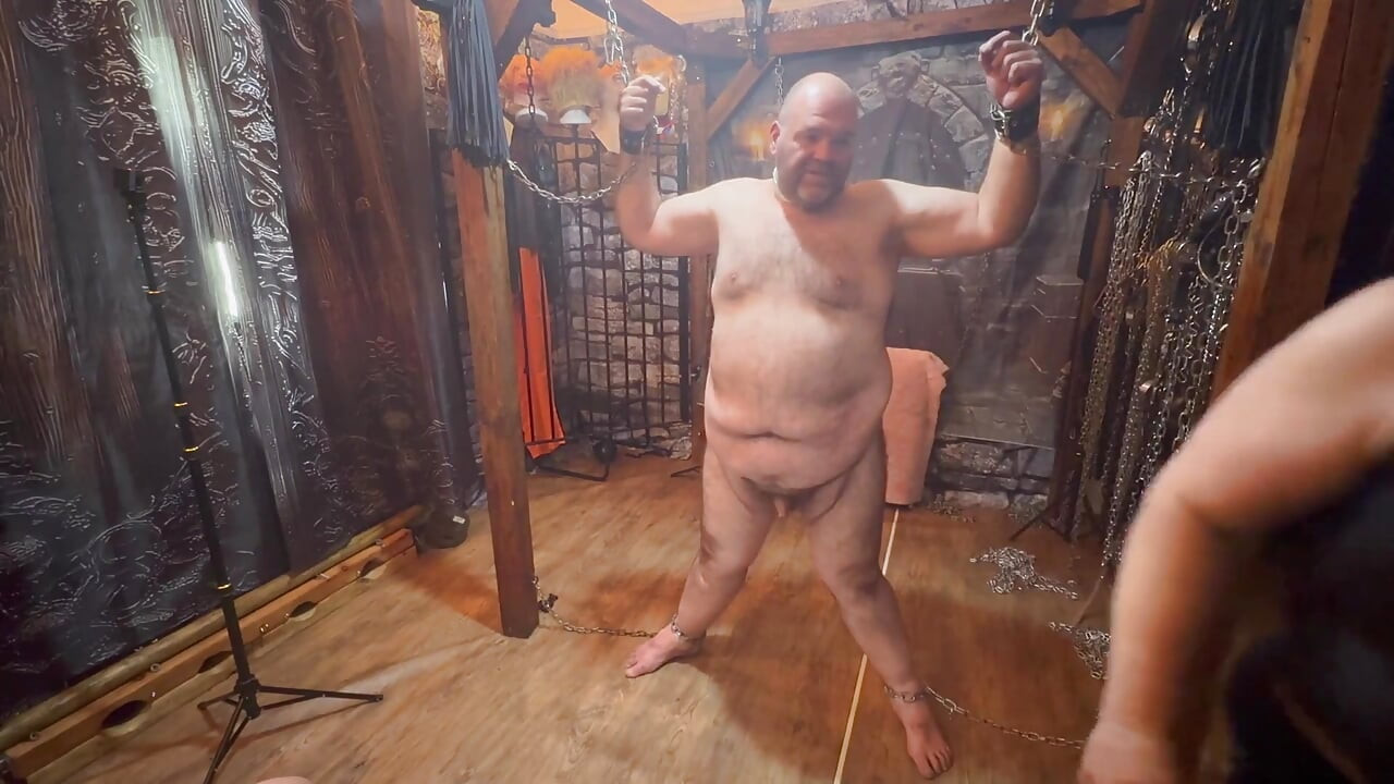 Part 1:- Domina Satana Takes Booboo and Maid Jayne in the Dungeon Before He Goes to Wales.