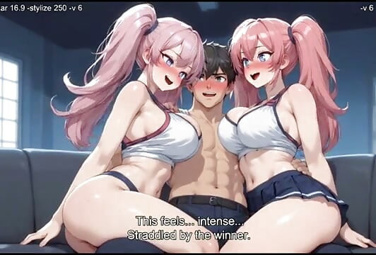 After big game sexy college cheerleader give fucking reward to captain animation