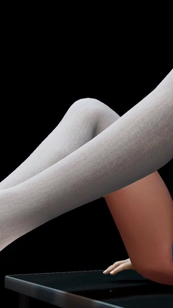Nezaobilazan trenutak iz filma "Long Socks Footjob with Gender Bender Chucky"