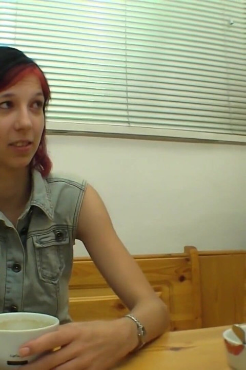 Horny slut with colored hair gets her pussy pounded