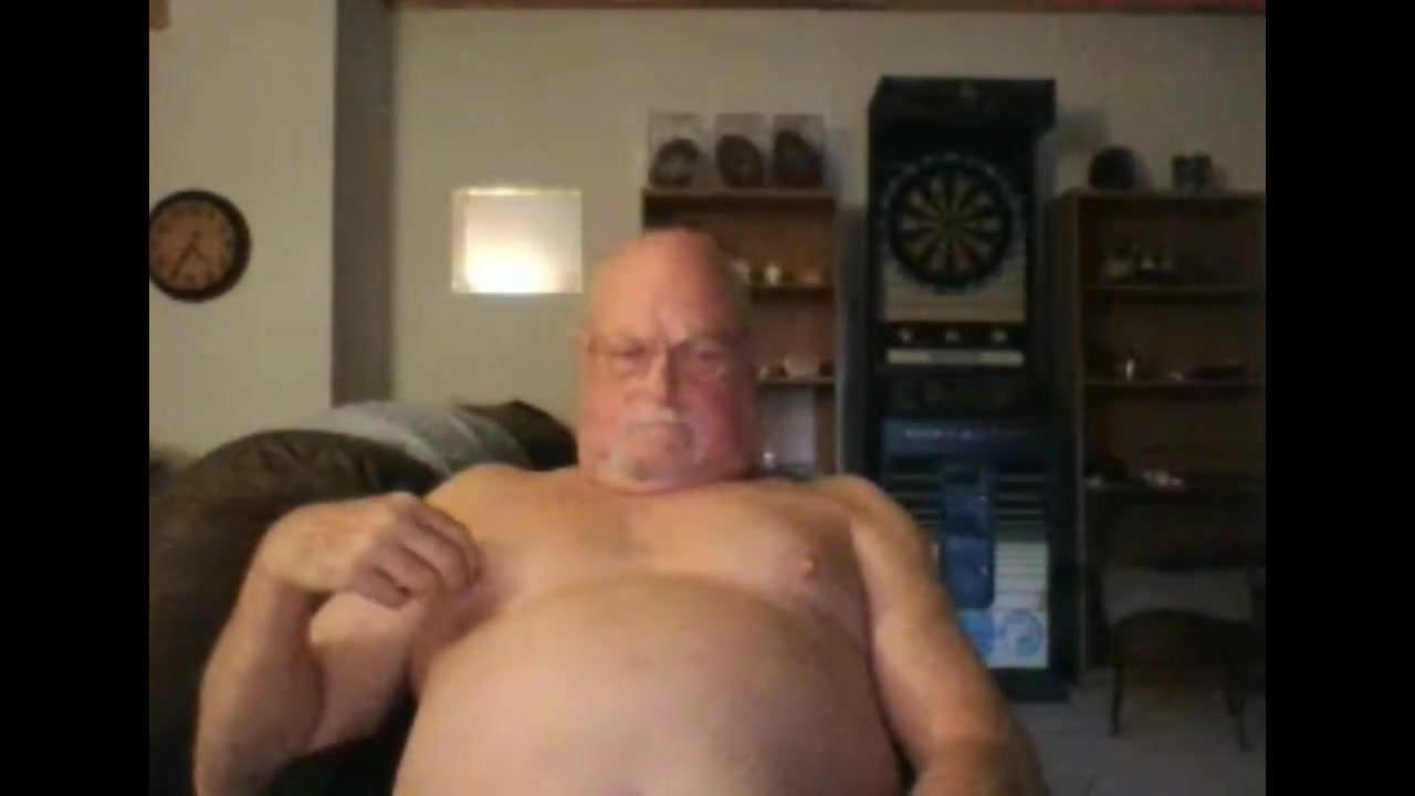 grandpa cum on webcam