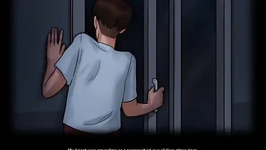 Summertime saga: stepson caught his stepmom naked in the pool with another women ep 186