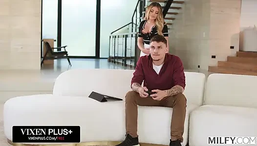 MILFY Gold Digger Maid Vivianne Seduces Young Entrepreneur