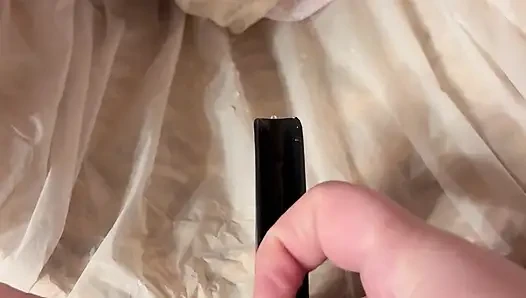 trying stand to pee - urinal piss in can