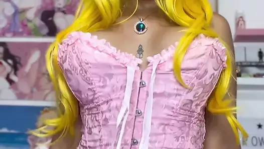 Princess Peach's Sexy Dance... Watch Her Touch Her Pussy