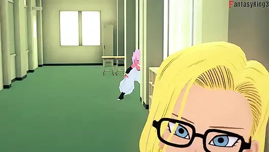 Android 18 mag, dass Videl ihr beim ficken beobachtet Gohan - DragonBall Zex Serie