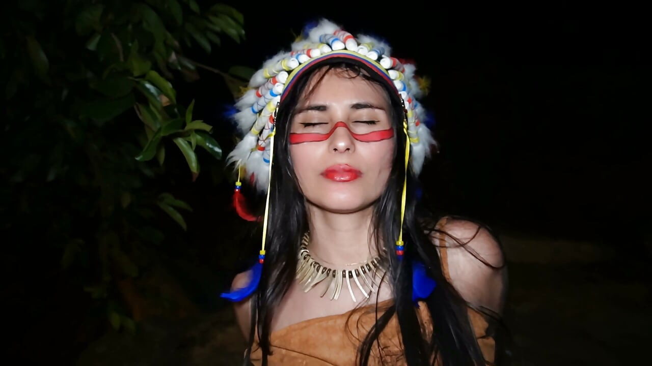 Horny Colombian with Huge Tits Plays with Her Pussy and Rides on a Big Cock in the Middle of the Forest - Jenifer Play