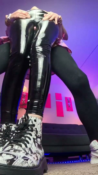 Femboy slave fuck with her latex legs | Clip 1