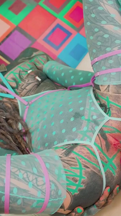 Tatted Girl’s Squirt Game - Big Dildo, Prolapse and Anal Gape | Clip 1