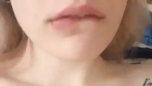 Smooth pussy dildo close-up.