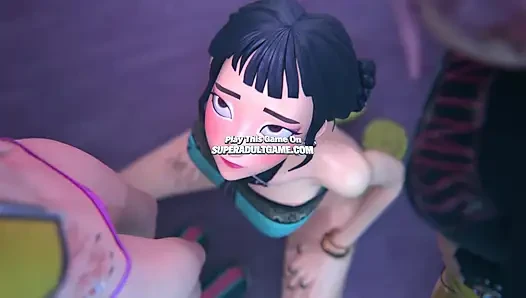 Yüzümün her yerine fışkırt - genç dildo çifte penetrasyon - 3 boyutlu hentai