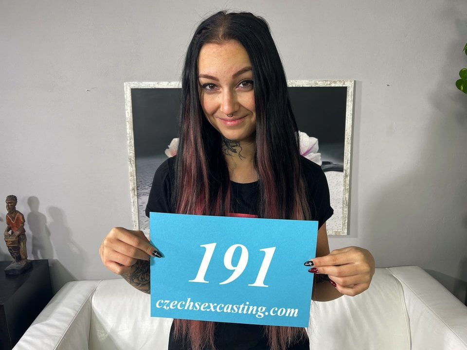 Brunette petite girl in a casting