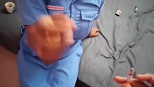 Bangladeshi girlfriend seduced her boyfriend while smoking and licked his balls part 1