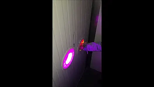 visit to sex shop with glory hole booths blowjob and fuck with strange men