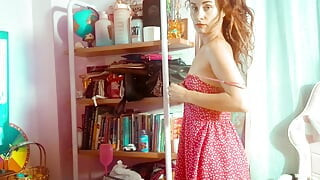 Ariel Ortiz has a date with her lover, so she puts on her favorite blue wig and sexy dress