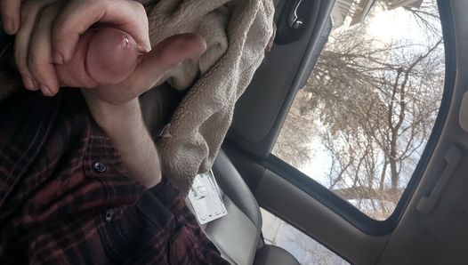 Publicly made a little solo cumshot in my car