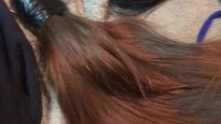Potong rambut berambut merah