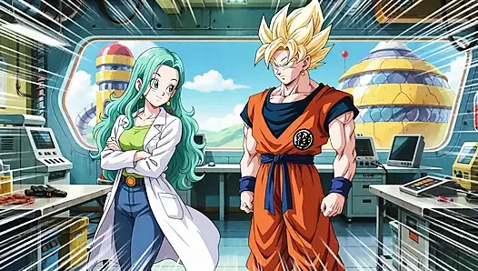 Goku mengambil keuntungan dari fakta bahwa Vegeta tidak ada di sana untuk mengunjungi Bulma. Porno dalam bahasa Spanyol- AI
