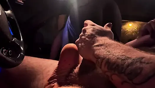 Hot redhead gives BWC THE BEST sole job with huge cum on soles.