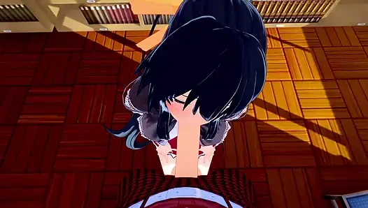 Akeno gibt mir einen blowjob in einer öffentlichen bibliothek - AUF DERER, DEREN NTR Madness Serie