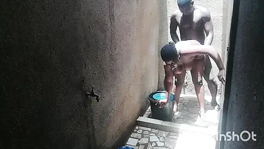 My best friend's wife called me in the shower while she was washing her private parts. I couldn't resist the temptation.