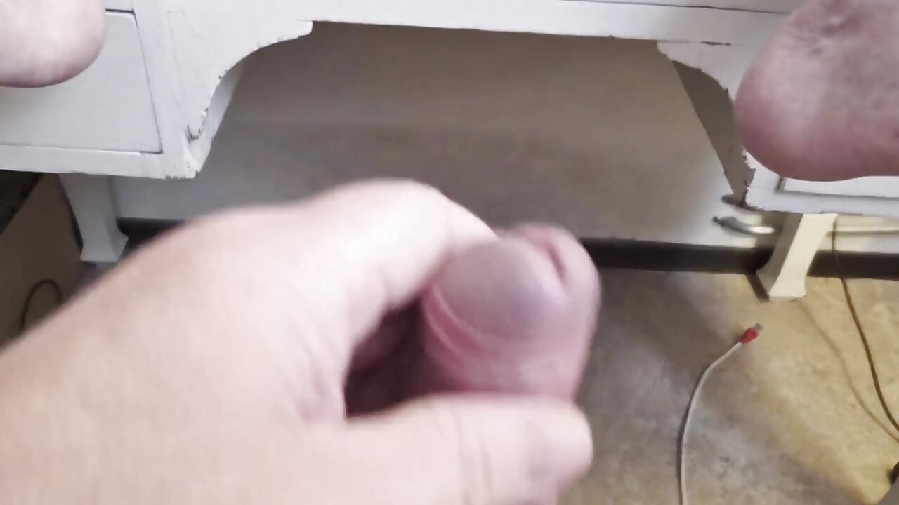My Friend Is Sitting in the Chair and Playing with His Cock Means He Is Riding a Dildo