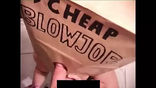 Anonymous Girl Blowjob Wearing a Paper Bag