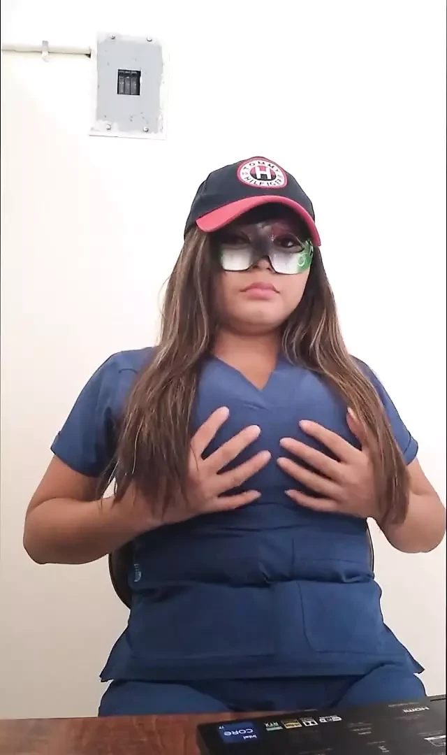 Beautiful secretary is at the reception of the homemade porn room
