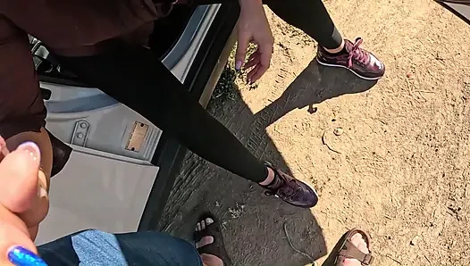 Sloppy Blowjobs & Big Boobs Teasing - Cameltoe, Moans & Wet Fingers
