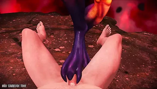 Cartoon 3D imp from DOOM