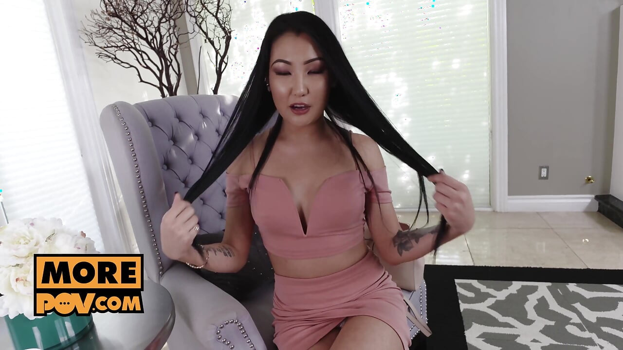 POV: cum sucking asian cock whore Jade Luv gets it