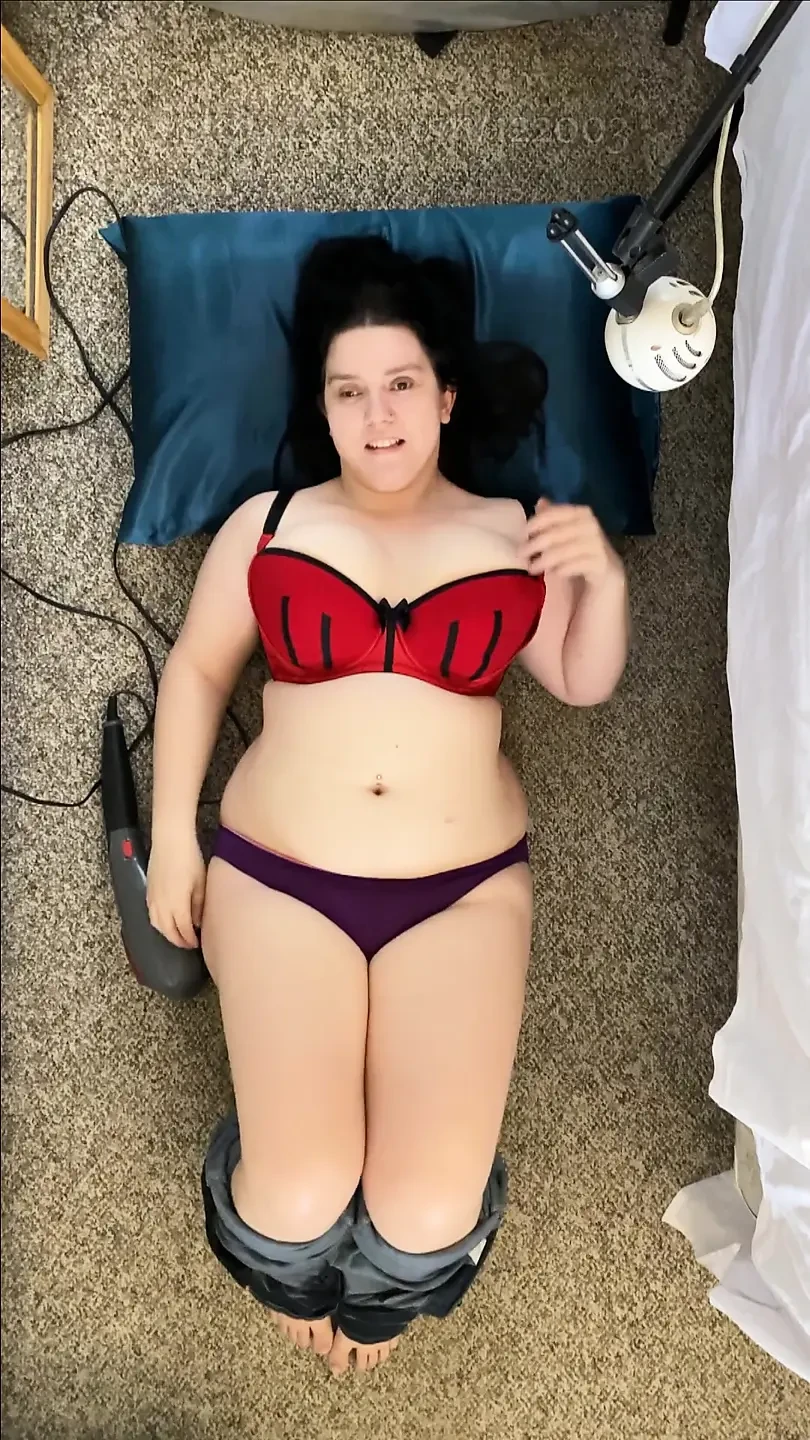 Quick and Sneaky Orgasms - Powerful Massager - Denim Jeans, Bra, and Panties