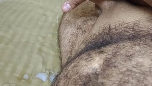 Huge fresh and warm cum from Hairy Thick Cock