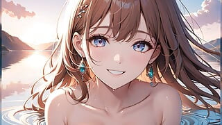 Pastelni odsjaji: prekrasna mlada žena s mekim nebom u očima