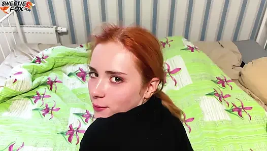 Одноклассник Выебал в Рот и Раком Горячую Рыжулю После Экзамена