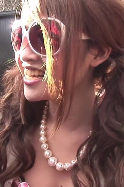 Pretty Japanese teen with glasses sucks a big cock and takes cum in her tight mouth