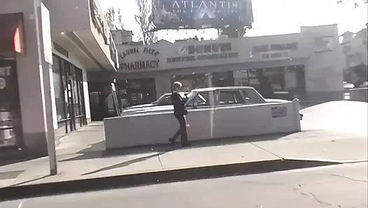 90'ların otostopçusuna büyük bir yüze boşalma ve biniş!